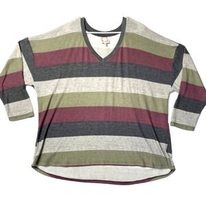 Tru Self Truself Soft Sweater Top Womens 3X Earthtones Granola Girl Lightweight‎